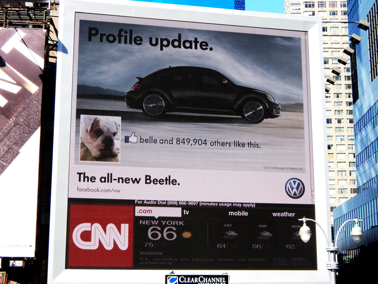 All New Beetle | Live Times Square Billboard